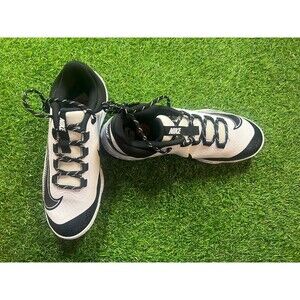 Nike Alpha Huarache Elite 4 Low Metal Baseball Cleats Men’s Size 9 White Black